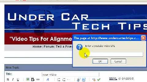 How To Post A Video In The Forum