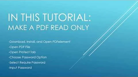 How to Make a PDF Read Only to Protect It