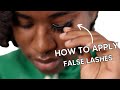 How to put on fake eyelashes for beginners with glue IN 2024