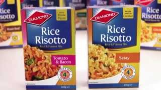 Diamond Rice Risotto Satay and Tomato & Bacon