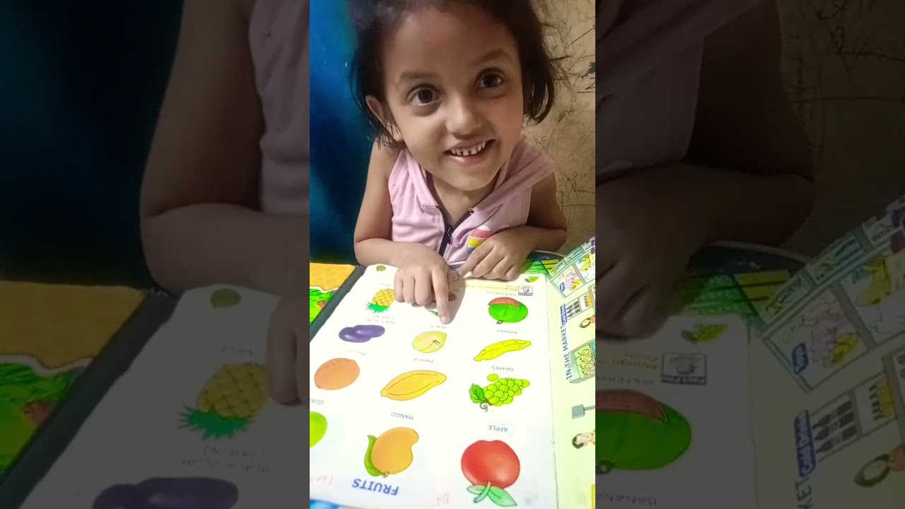 anu Aaj Apne tution ka homework poem sunaya hai fruit name colour name|👌👍👍👍