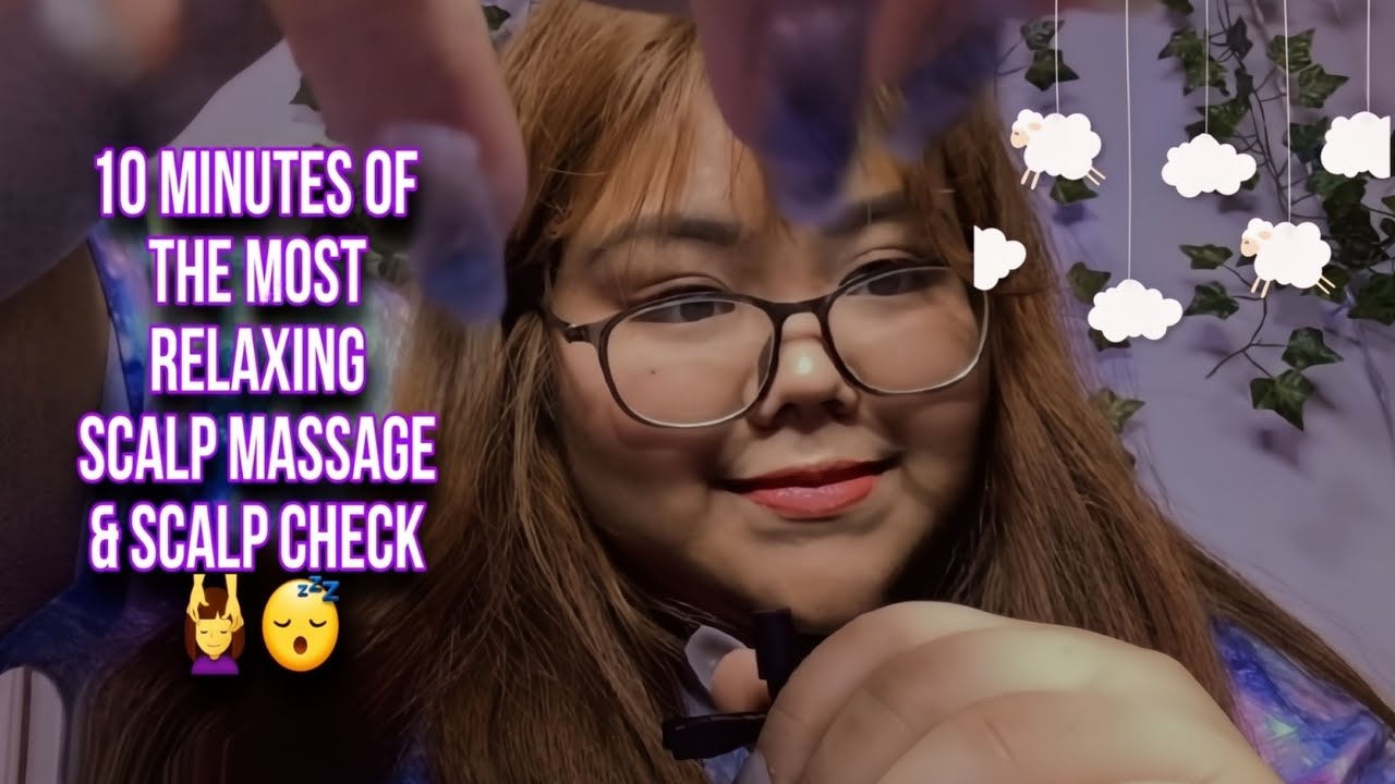 This Slow Scalp Massage will make you sleepy 😴💆‍♀️Relaxing Scalp check 🌙 Head Scratching
