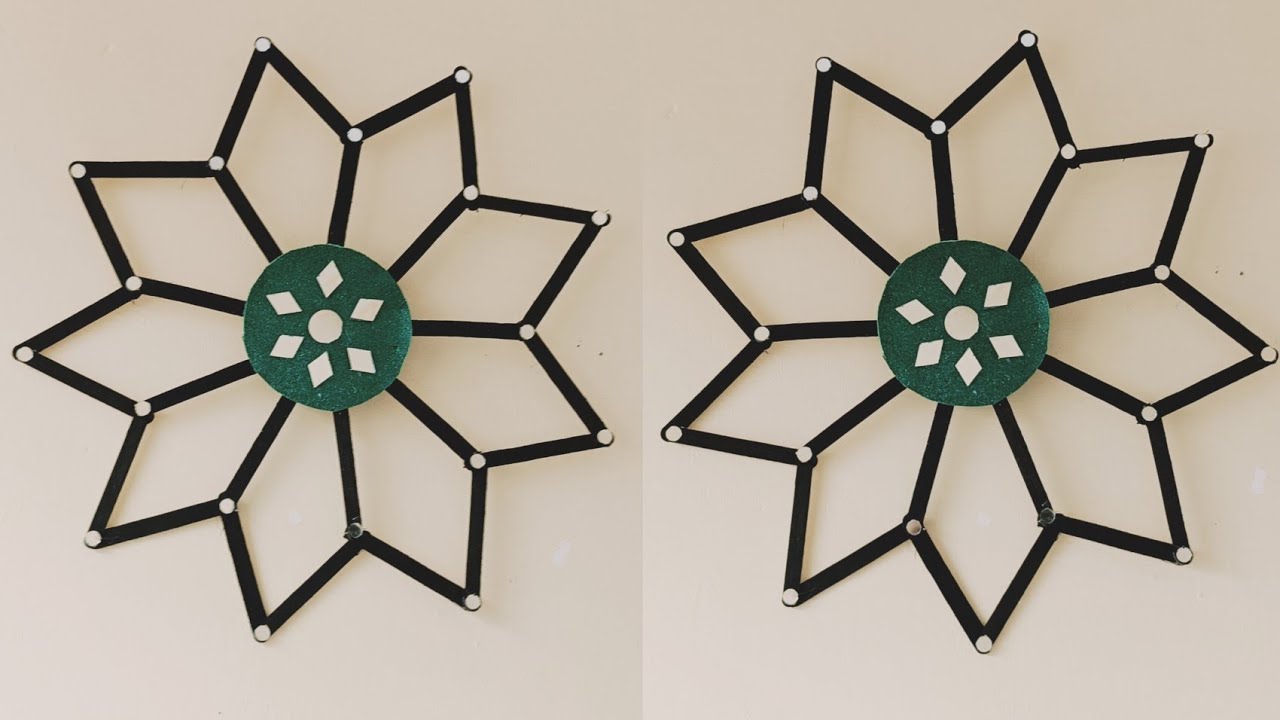 Ice cream stick wall hanging craft/ diy wall hanging craft ideas