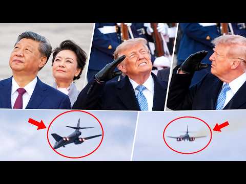 Trump JOLTED, Xi Unfazed: B-1 Bombers ROAR Over Leaders In Epic US Welcome | WATCH