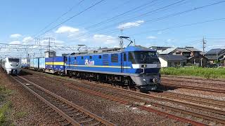 【フルHD】JR東海道線EF210形、683系(特急しらさぎ号) 清州(CA70)駅通過