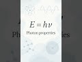 Photon Properties Explained! 🔬 #Shorts