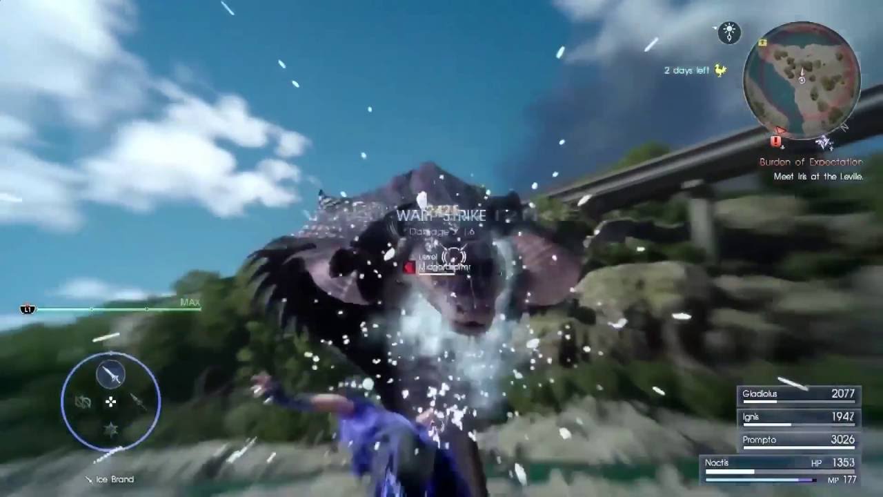 Final Fantasy XV - Midgardsormr Boss Battle Gameplay