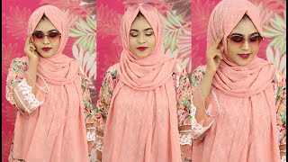 One Pin Chiffon Hijab Tutorial for Travelling | ট্যুর/ ট্রাভেলে পরার জন্যে সহজ জরজেট হিজাব স্টাইল