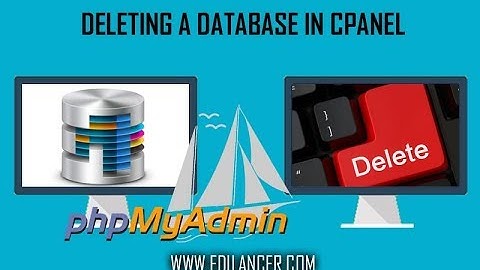 Delete Database from phpmyadmin in cpanel, quick and easy