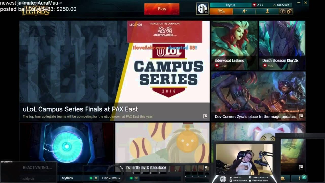 Imagine Dragons - Warriors ft. Dyrus stream