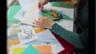 Making a Stamp - paper sculpture illustration by Gail Armstrong