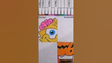 DRAWING SPONGEBOB IN 4 DIFFERENT STYLES🧽|PART 2|#shorts #foryou #shortfeed #spongebob #artsbymomina