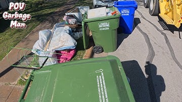 Rear-Loader Garbage Truck Packing Bulk & Trash - The Garbage Man POV | 4K Full UHD ASMR