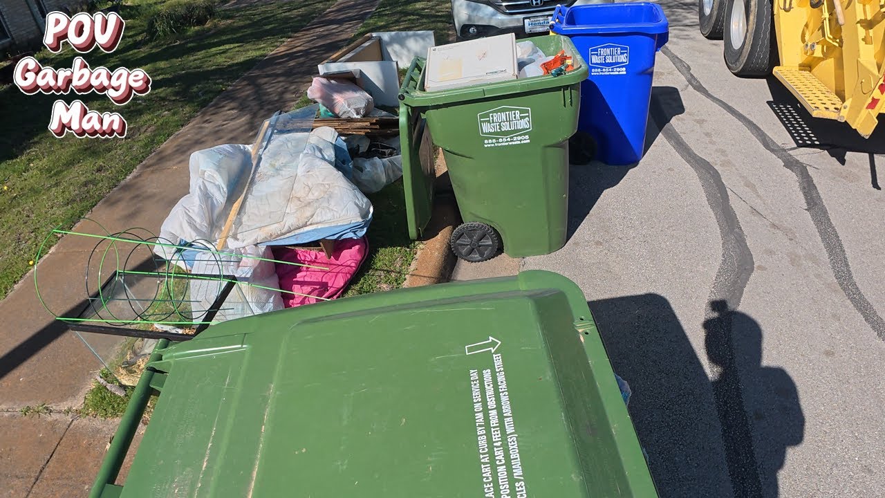 Rear-Loader Garbage Truck Packing Bulk & Trash - The Garbage Man POV | 4K Full UHD ASMR