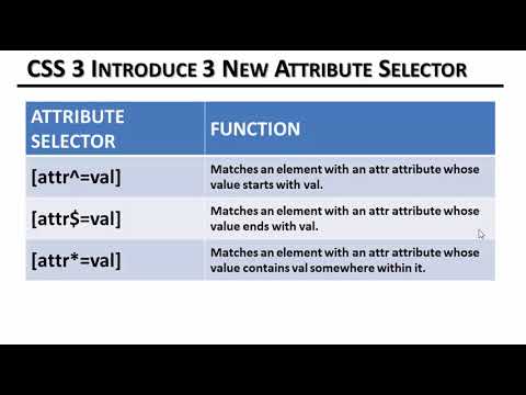 CSS Introduction Attribute Selector In Hindi | Urdu