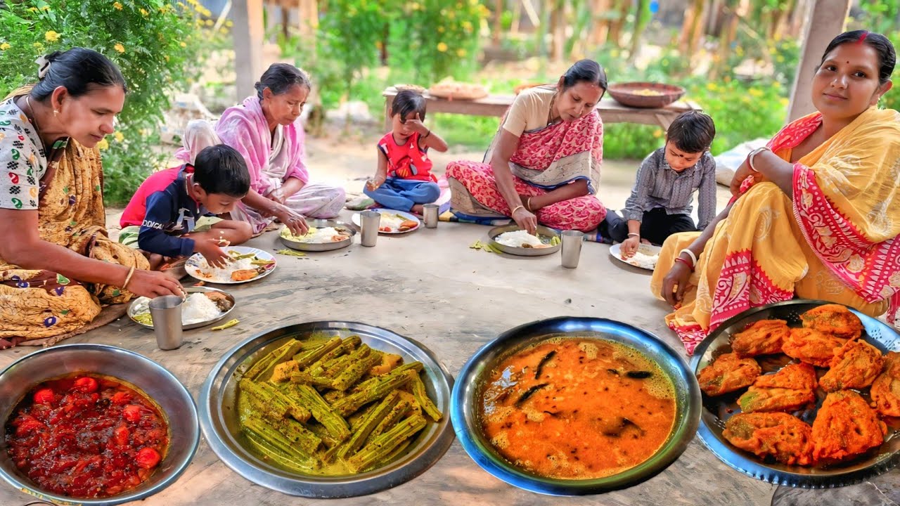 এমন নিরামিষ রান্না রোজ রোজ মেলে না 😍 ক্যাওড়া ডাল, কুমড়ো ফুলের বড়া, সজনা চচ্চড়ি | Bengali Cooking
