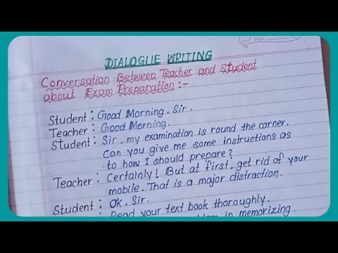 Teacher Student Conversation About Exam Preparation!!Teacher-Student ...