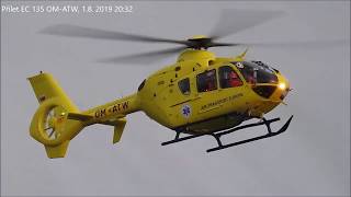 Přílet Odlet Ec 135 Om-Atw, Heliport Fn Brno, 1.8. 2019