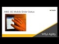Agility Web Explorer OE Mobile Order Status in Macola