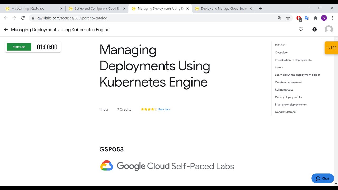 Qwiklabs - Managing Deployments Using Kubernetes Engine - YouTube