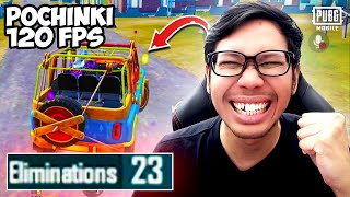 POCHINKI DENGAN 120 FPS TERASA SMOOTH! TEMBUS 23 KILLS! - PUBG MOBILE