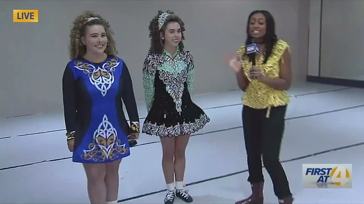 Irish Dancers from Aine Celtic Academy Prep for St. Patrick's Day