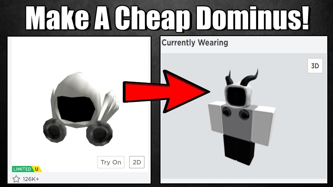 How To Make A Dominus For Cheap Roblox Youtube - how to make a cheap dominus on roblox