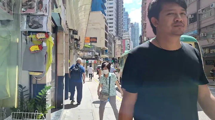 WAN CHAI HONGKONG WALKING TOUR SUMMER 4K