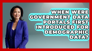 When Were Government Data Portals First Introduced for Demographic Data?