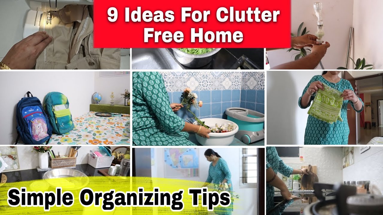 9 Ideas For Clutter Free Home, Stress Free Homemaking Tips,