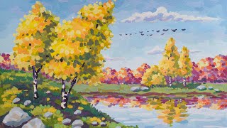 Как нарисовать ЗОЛОТУЮ ОСЕНЬ | How to draw a golden Autumn Как нарисовать ЗОЛОТУЮ ОСЕНЬ | How to draw a golden Autumn