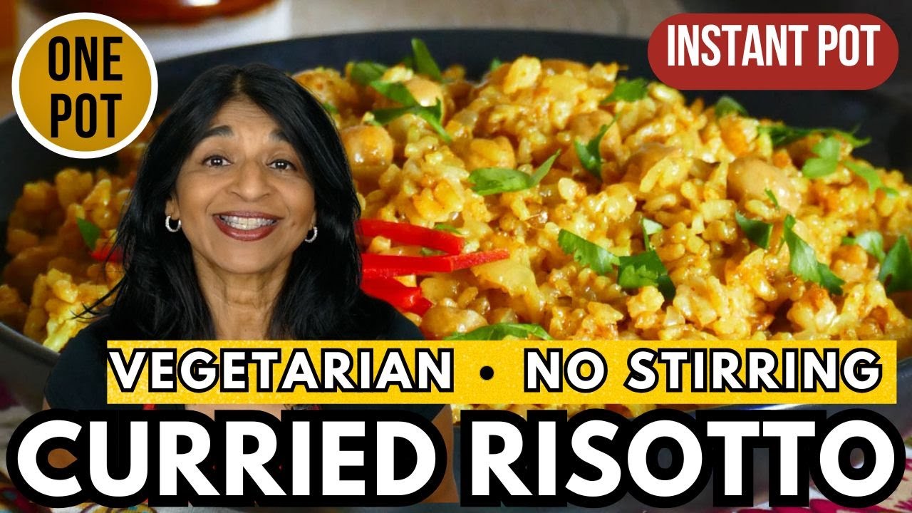 Рисотто с кокосовым карри в мультиварке Instant Pot — простой вегетарианский рецепт (не требует п...