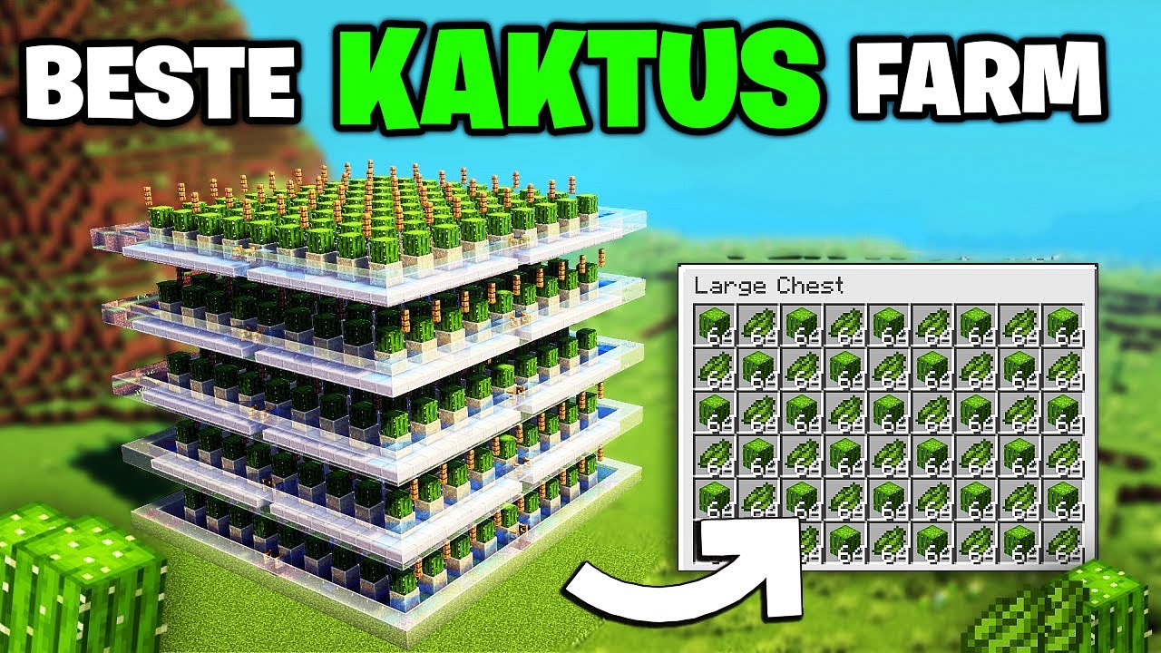 Minecraft Kaktusfarm bauen Tutorial - Kaktusfarm in Minecraft 1.21 bauen