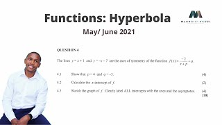 Mlungisi Nkosi | Grade 12 Mathematics | Functions: Hyperbola | Past Exam Question | May/June 2021