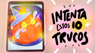 10 MEJORES TRUCOS para DIBUJAR en PROCREATE - Andreaga