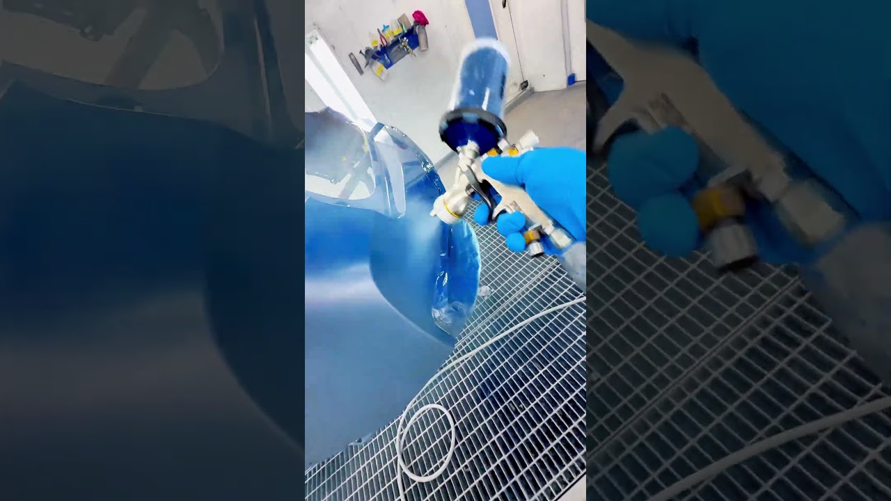 This blue 🤯🔥 #satisfying #asmr #car #painting  #fyp