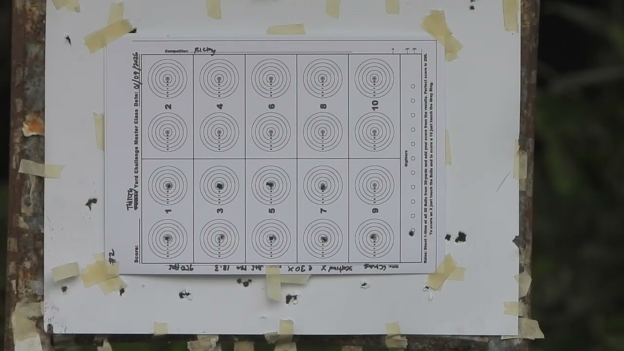 Card 2 AGN 30 Yard Master Challenge 2026 - Score 200 20X