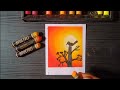 Beautiful Sunset Bird Painting | Easy Acrylic Painting for Beginners