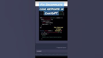 Fix incomplete code response in ChatGPT 🤟 #chatgpt #openai #shorts #codding #short @OpenAI