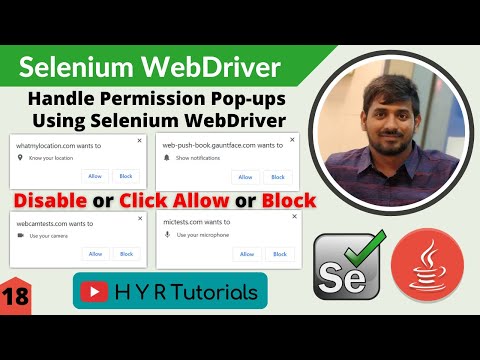 How to handle Permission Pop-ups using Selenium WebDriver | Selenium |