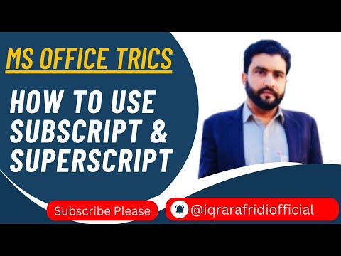 How to Use Subscript and Superscript in MS Word | Full Tutorial 2025