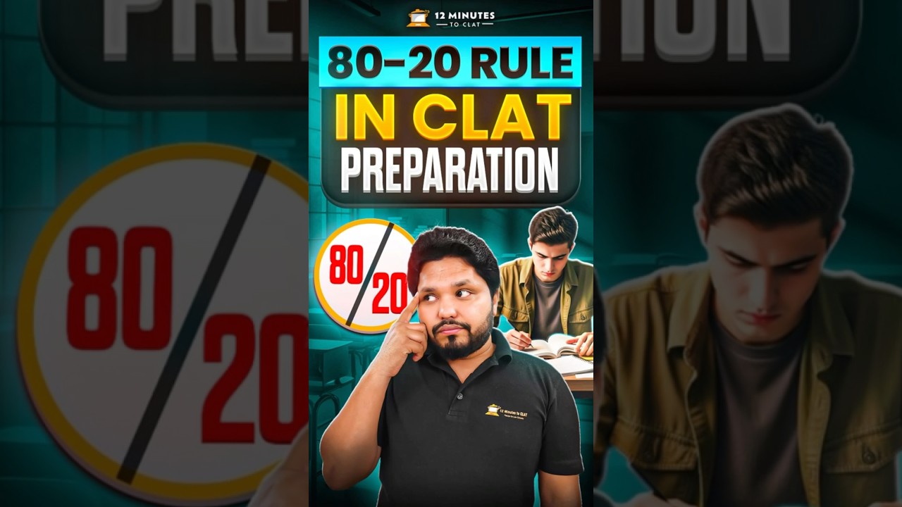 The 80-20 Rule to Ace CLAT #shorts