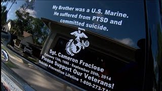 Local veteran stands in rain to salute fallen soldier