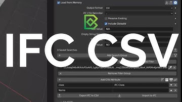 Dion Moult Presents: Navigating IFC CSV in BlenderBIM