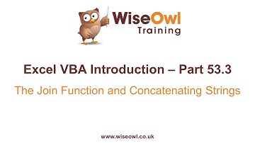 Excel VBA Introduction Part 53.3 - The Join Function and Concatenating Strings