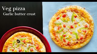 Pizza with garlic butter crust | dough from scratch