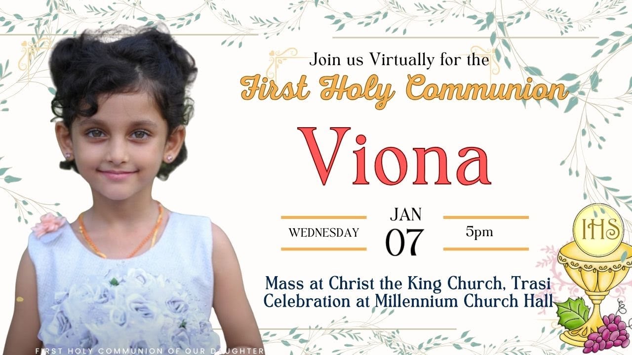 First Holy Communion of Viona | 07.01.2026 | Christ the King Church, Trasi