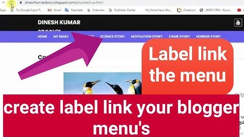 How to create blogger menu and link label post | explain in Tamil