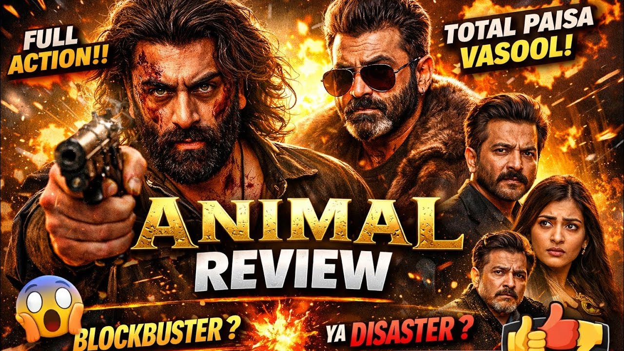 "Animal Movie Review 🔥 Ranbir Kapoor की अब तक की सबसे खतरनाक फिल्म?