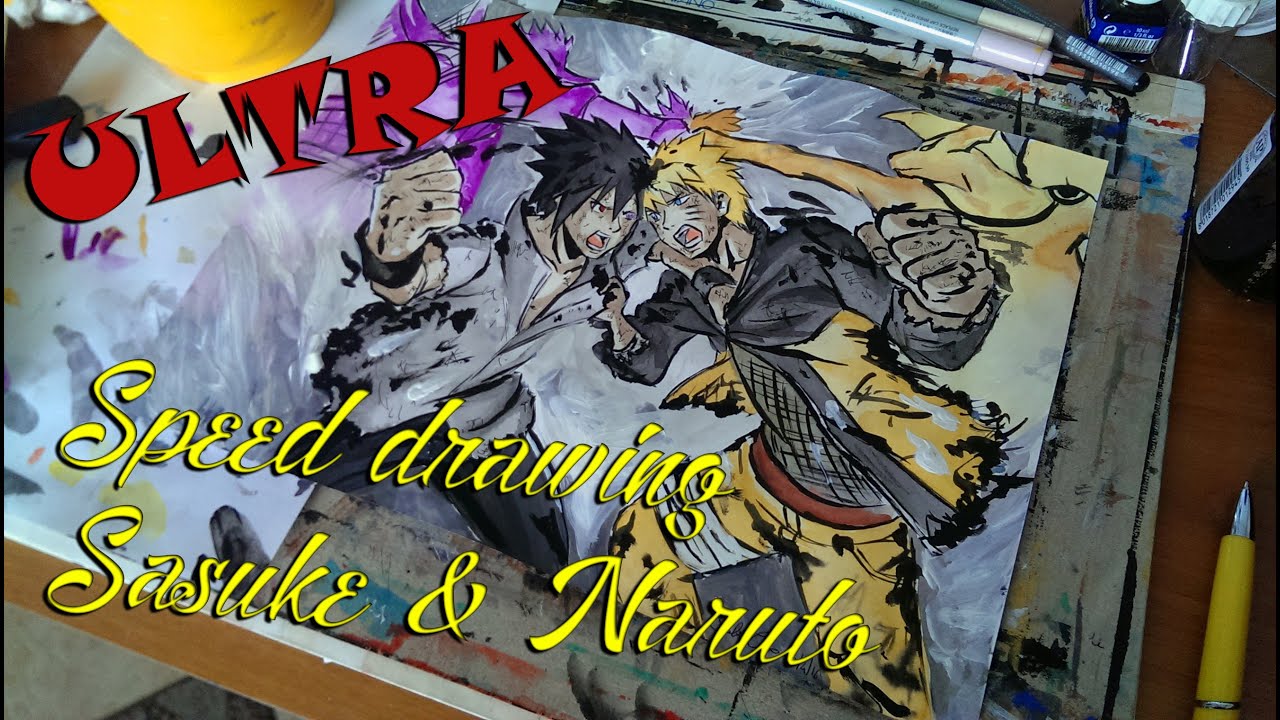 Ultra Speed drawing Sasuke & Naruto